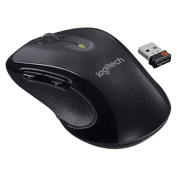 Authentic Logitech M510 Wireless Laser Mouse Dark Grey With USB Receiver Battery